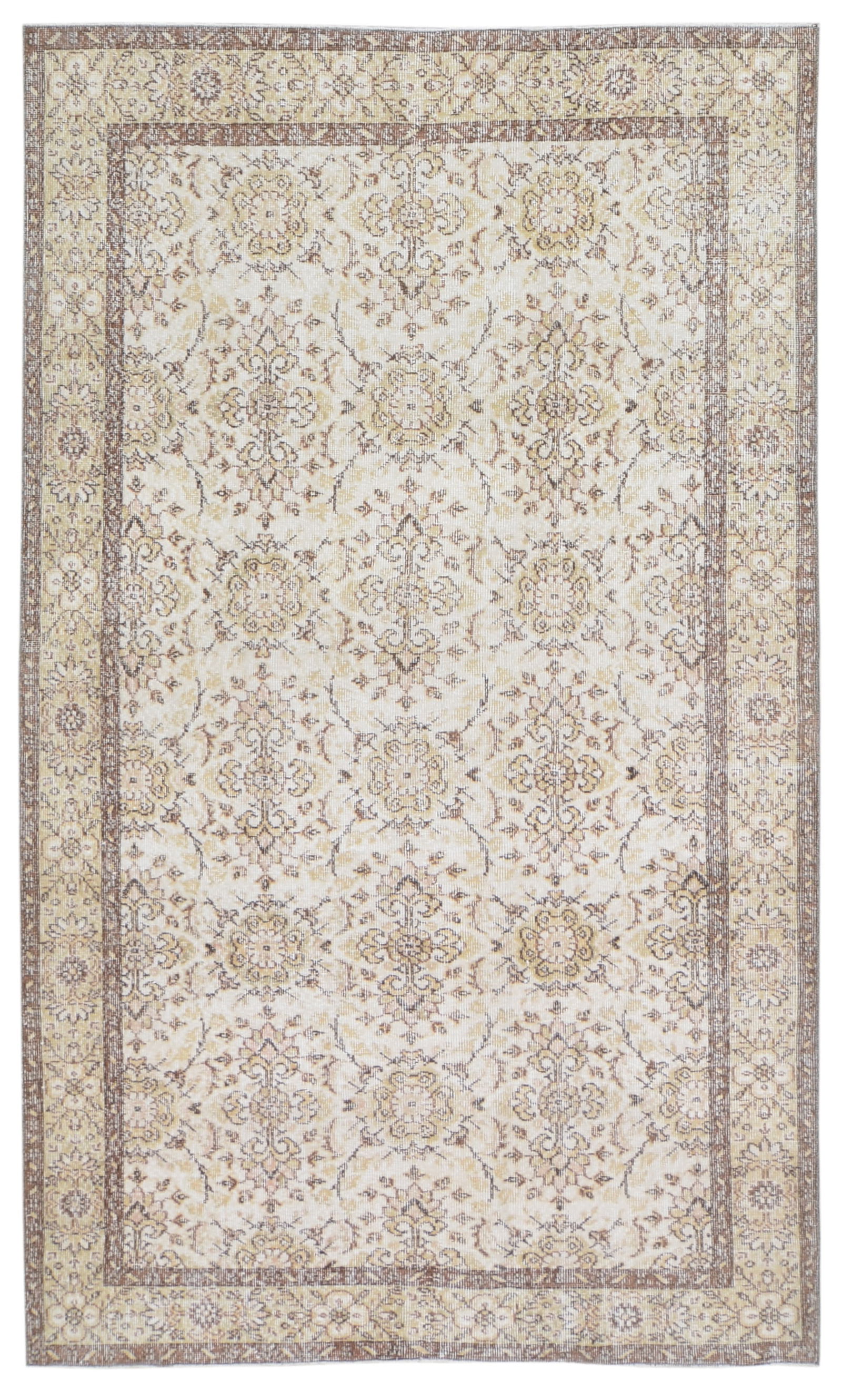 HAND KNOTTED WOOL ANATOLIAN RUG: Title: HAND KNOTTED WOOL ANATOLIAN RUG Dimensions: 5'2X8'10 Age: VINTAGE Origin: TURKISH Reserve: $750.00 Shipping: Domestic: Shipping rates are determined by destination International: Fore