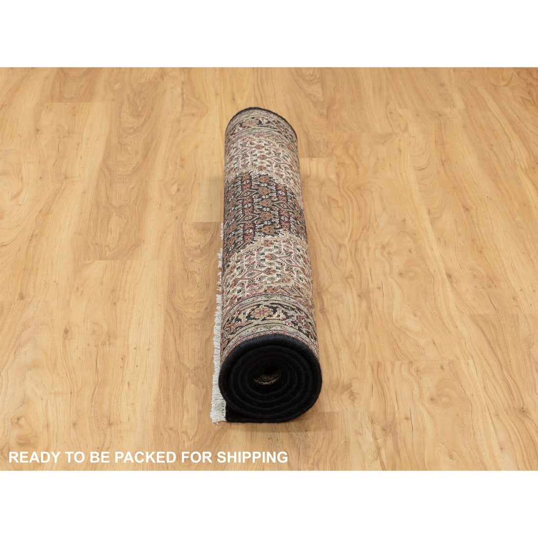 Hand Knotted Wool Black Fish Design Tabriz Mahi Oriental Rug - 6