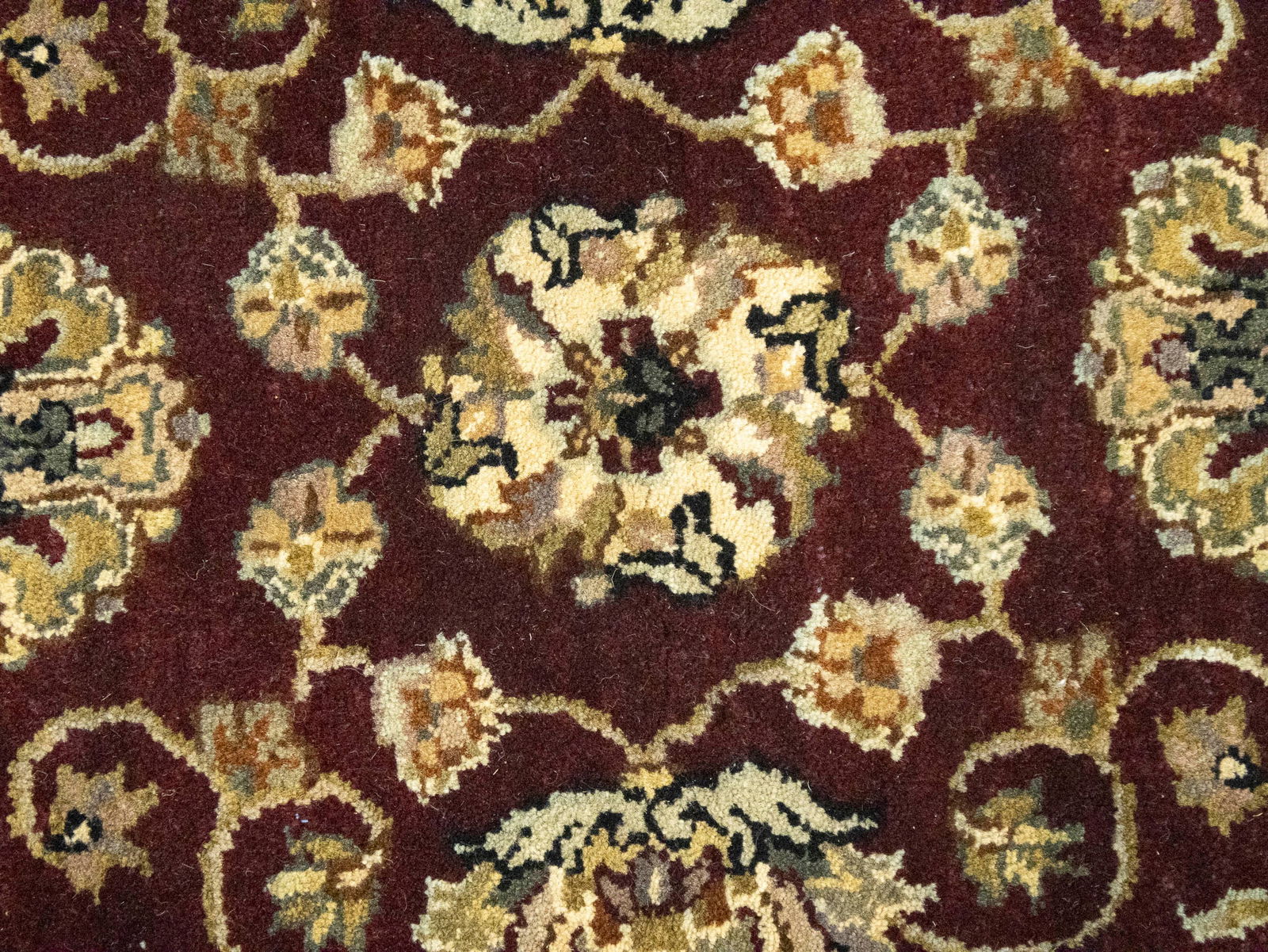 Maroon Floral Classic 3X5 Agra Jaipur Oriental Rug - 6