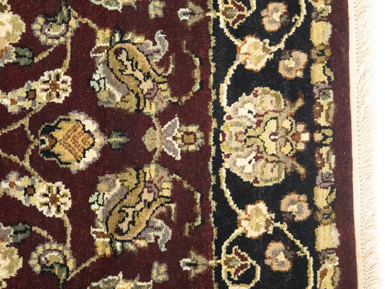 Maroon Floral Classic 3X5 Agra Jaipur Oriental Rug - 8