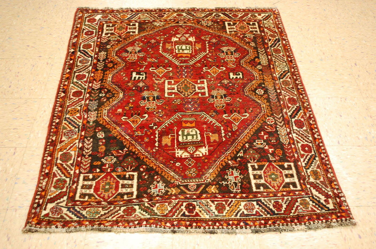 Persian SHIRAZ RUG 4x4.10 (1 of 10)