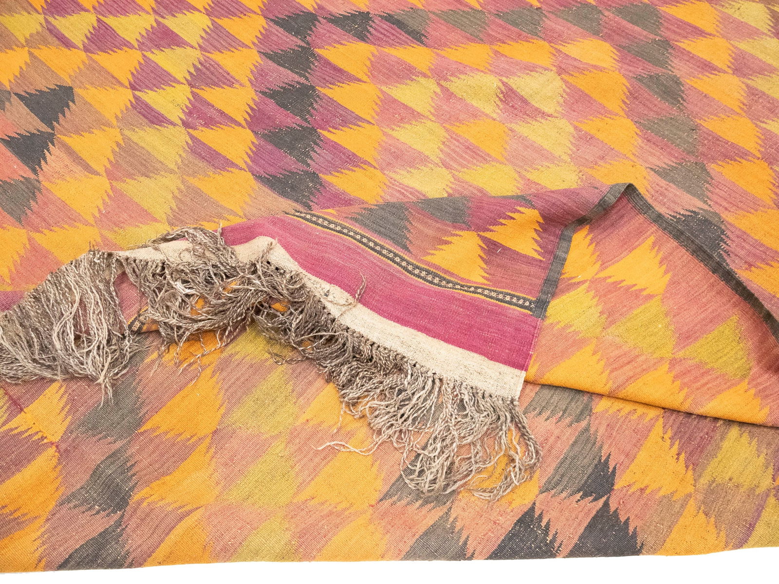 Multicolored Geometric Reversible 10X15 Kilim Oriental Rug - 14