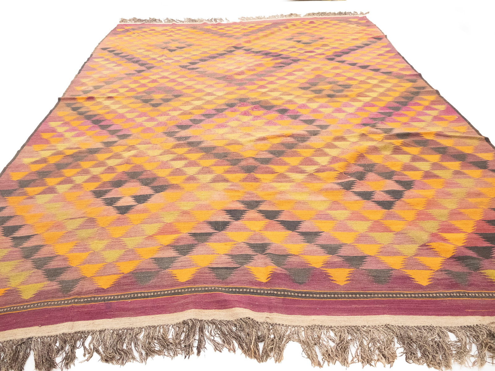 Multicolored Geometric Reversible 10X15 Kilim Oriental Rug - 2