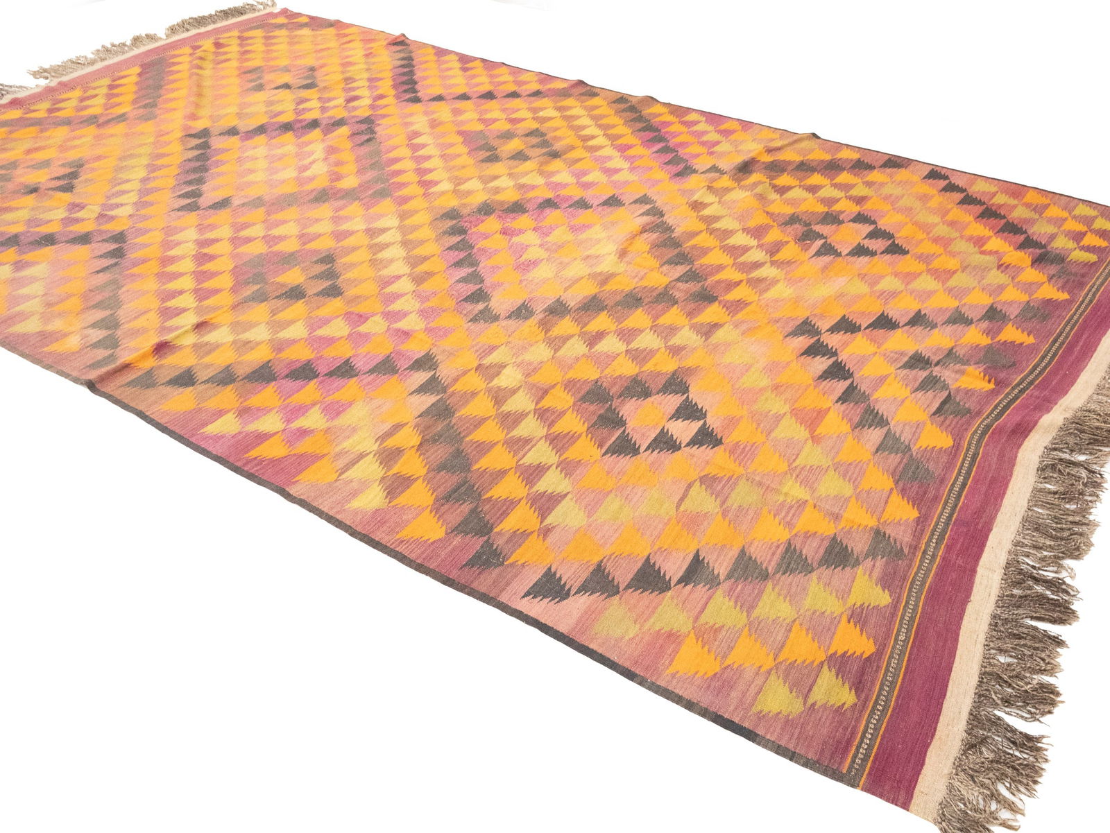 Multicolored Geometric Reversible 10X15 Kilim Oriental Rug - 3