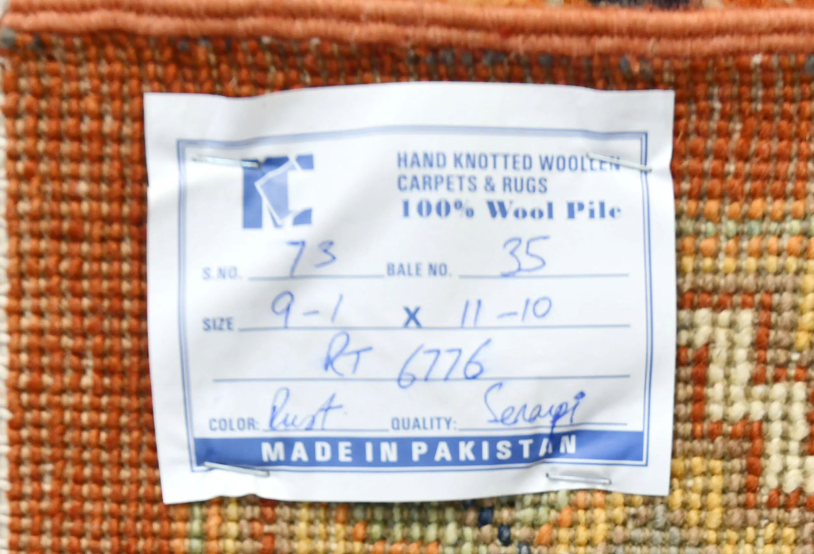 Orange Tribal 9X12 Oushak Chobi Oriental Rug - 12