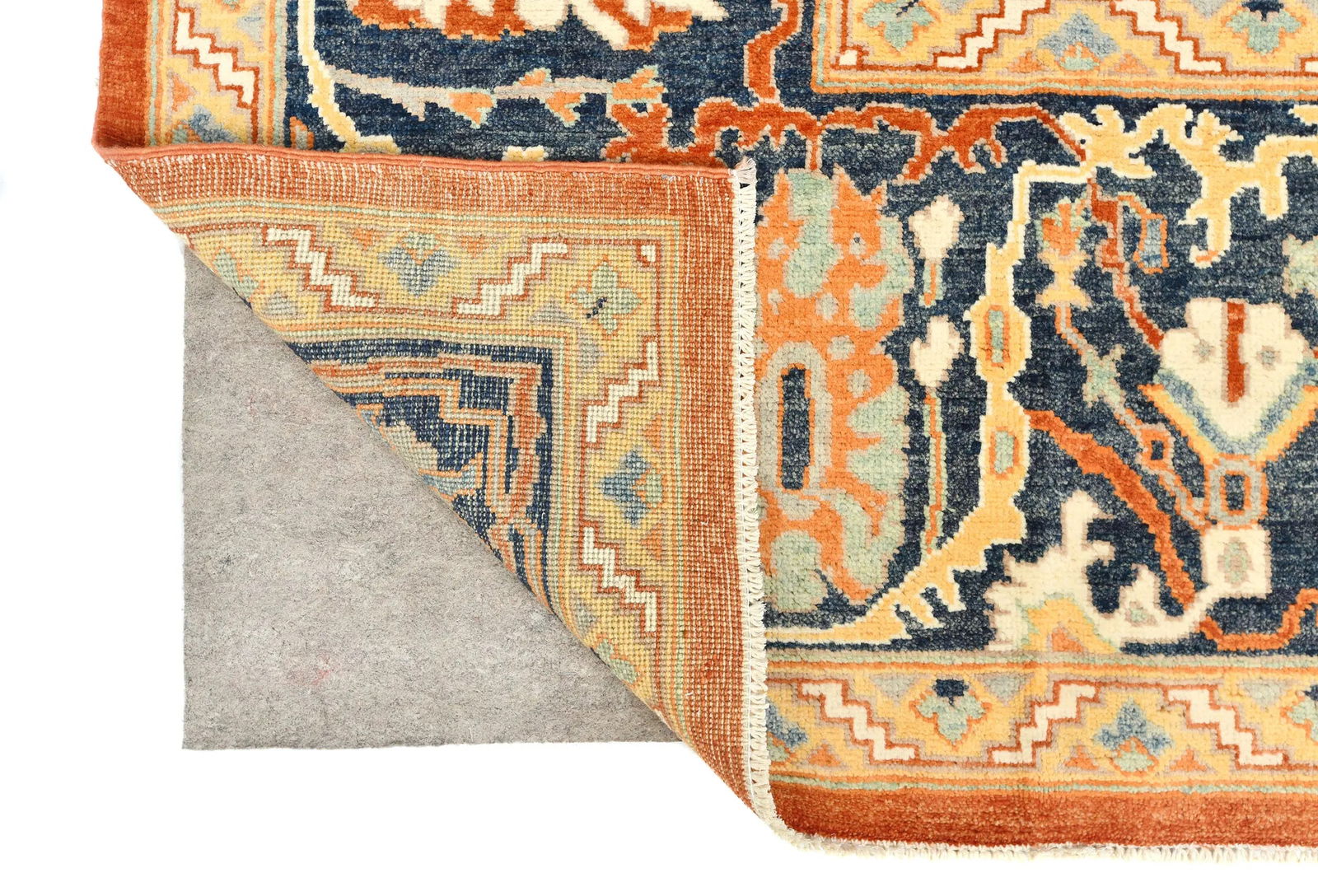 Orange Tribal 9X12 Oushak Chobi Oriental Rug - 9