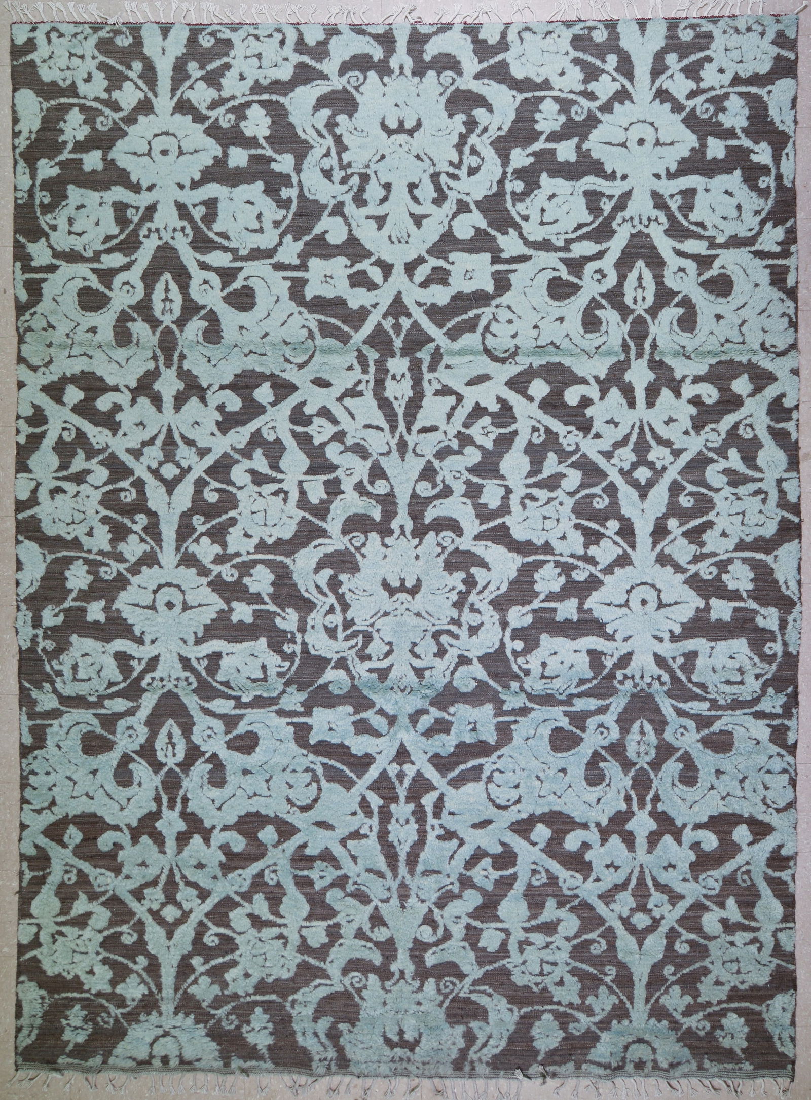 HAND KNOTTED WOOL OUSHAK RUG (1 of 6)