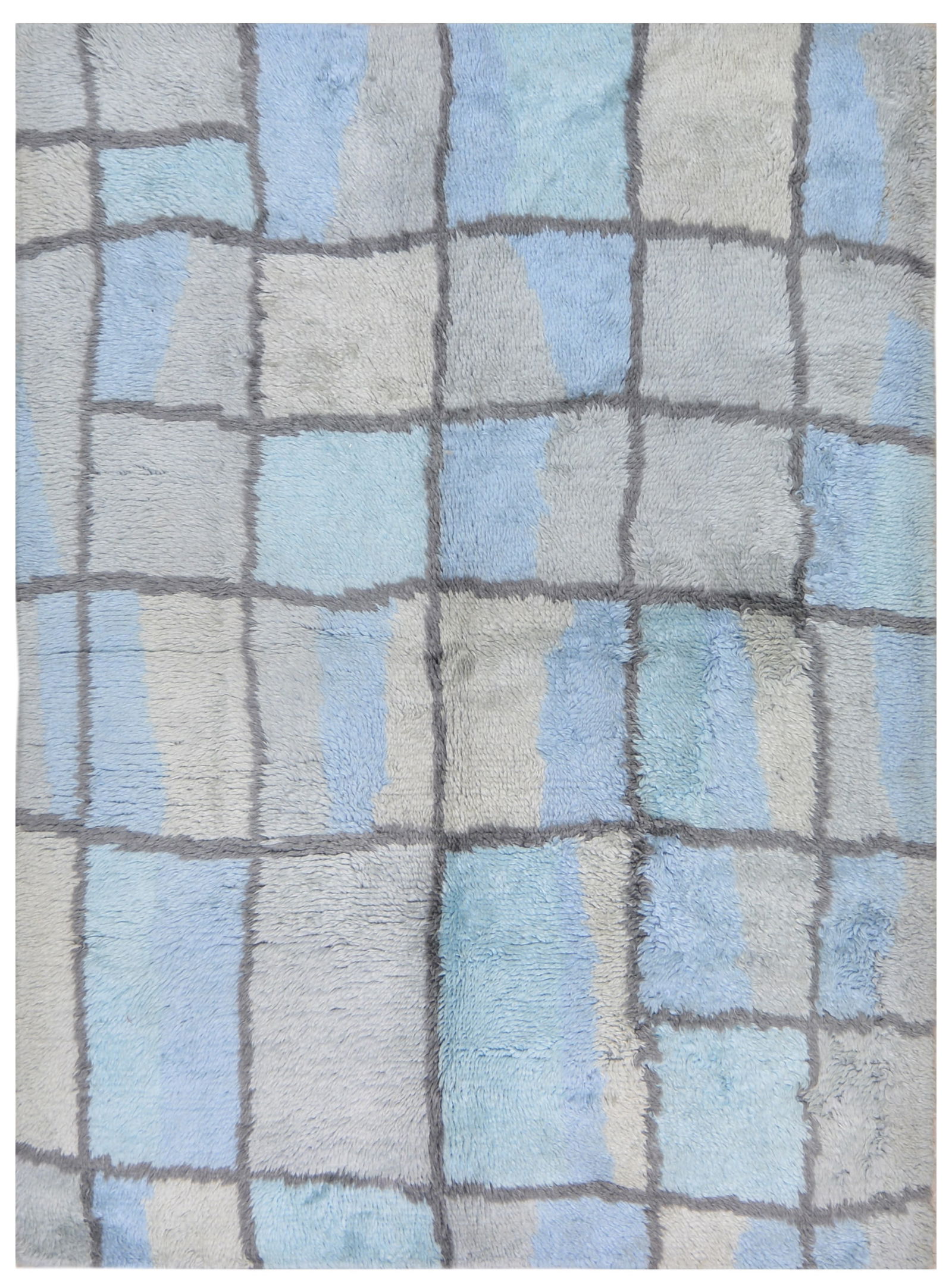 HAND KNOTTED WOOL MOROCCAN RUG: Title: HAND KNOTTED WOOL MOROCCAN RUGDimensions: 6X9Age: NEWOrigin: INDIAN Reserve: $1,625.00 Shipping:Domestic: Shipping rates are determined by destinationInternational: Foreign