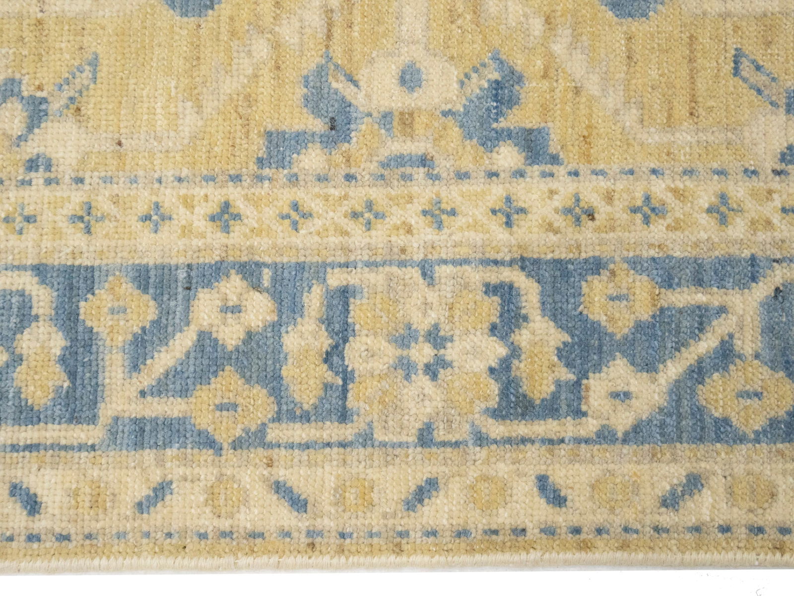 Beige Floral Khotan 3X12 Oushak Oriental Runner Rug - 10