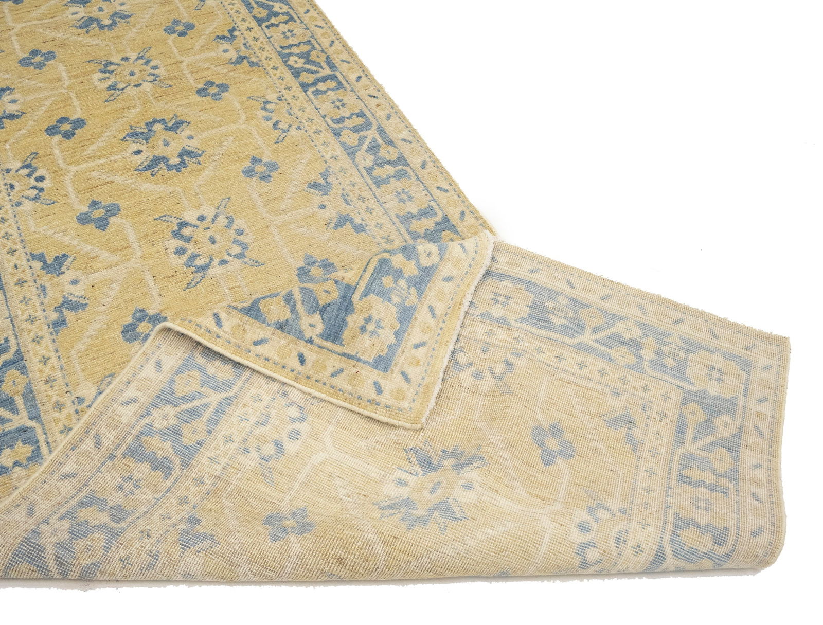 Beige Floral Khotan 3X12 Oushak Oriental Runner Rug - 13