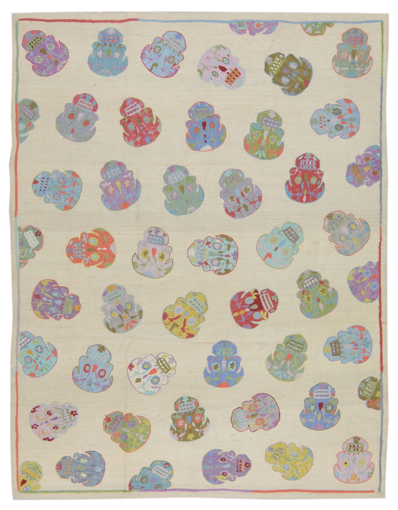 FLATWEAVE WOOL MODERN/KILIMS RUG (1 of 6)