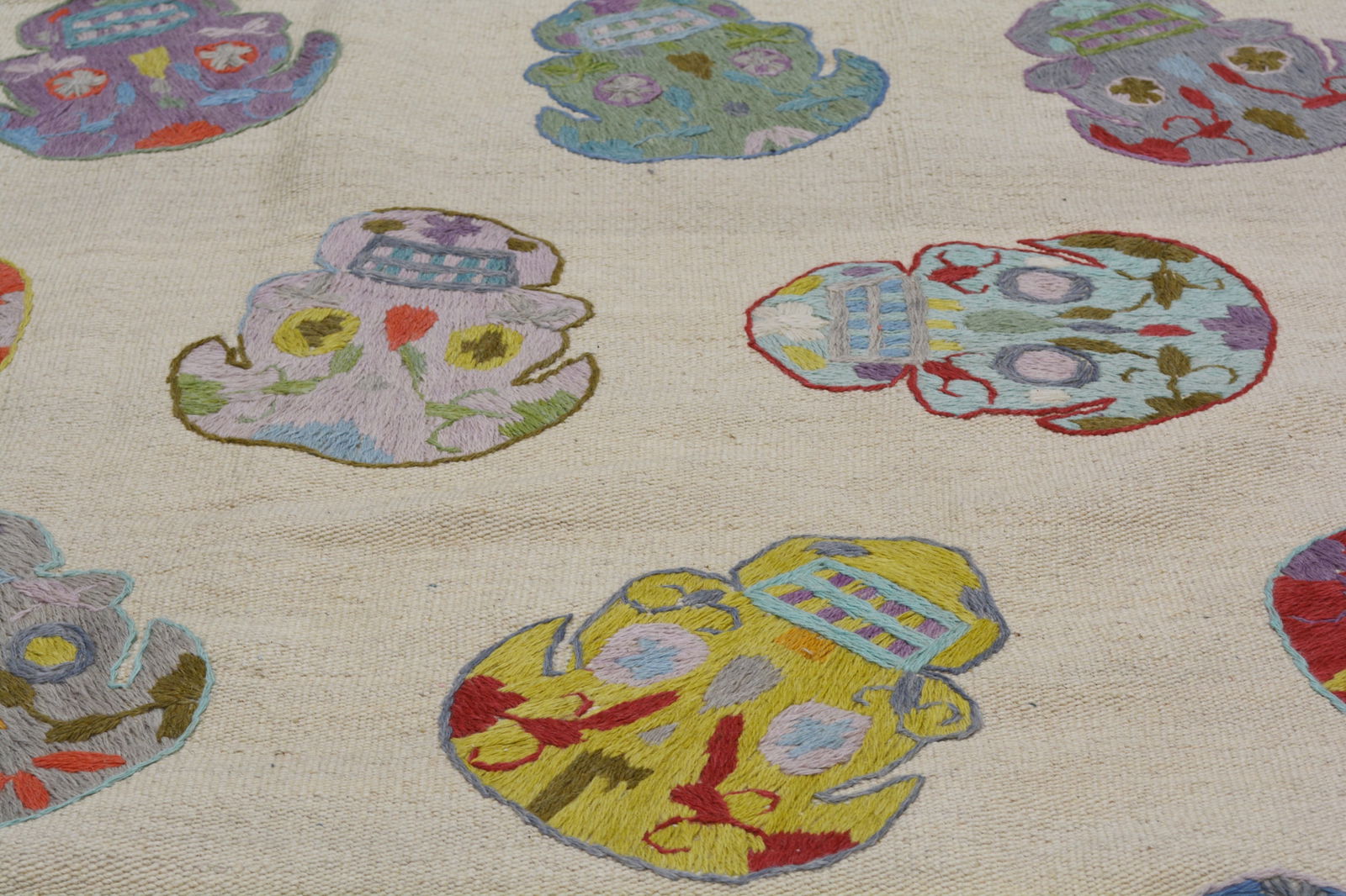 FLATWEAVE WOOL MODERN/KILIMS RUG - 3