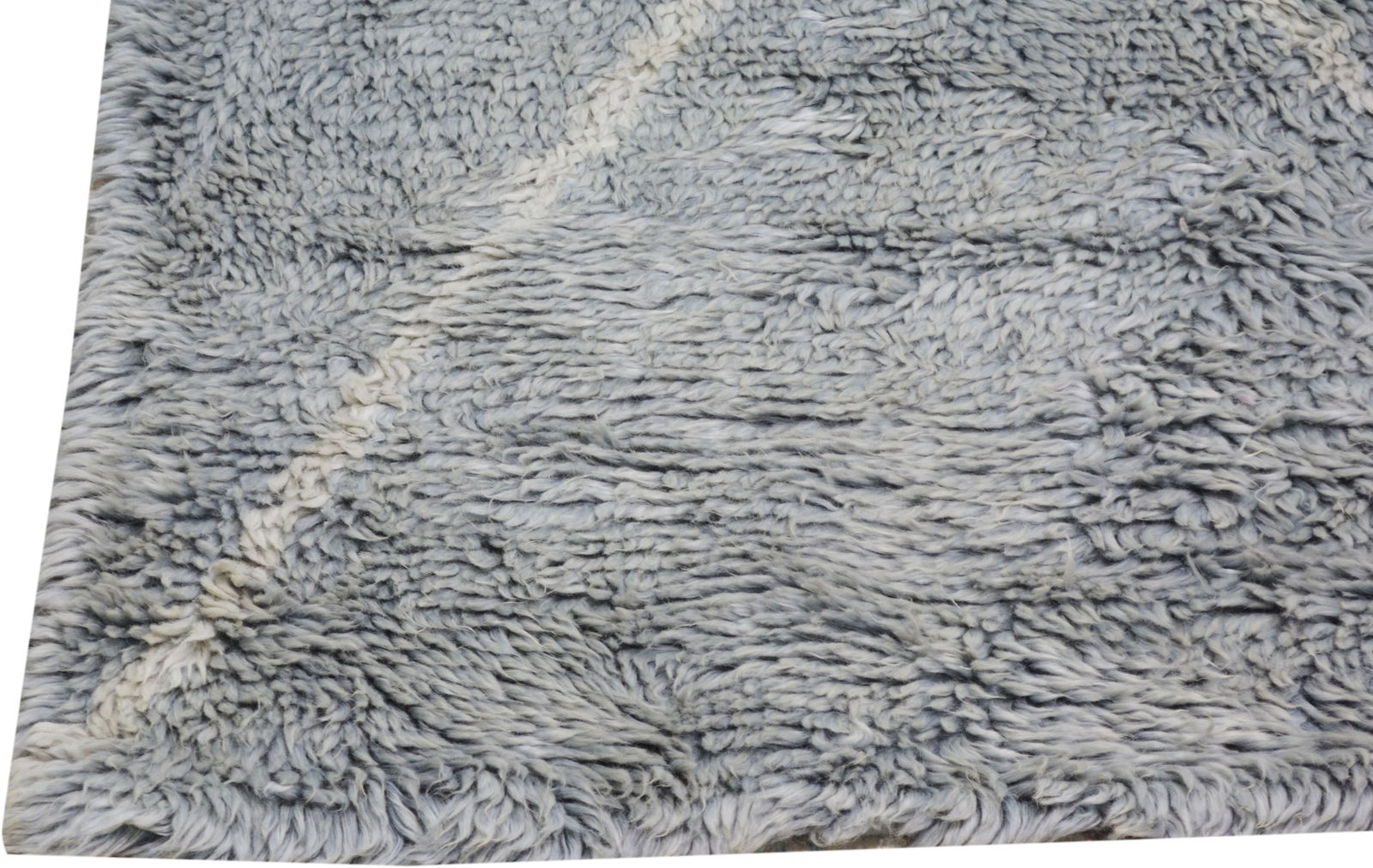 HAND KNOTTED WOOL MOROCCAN RUG - 5