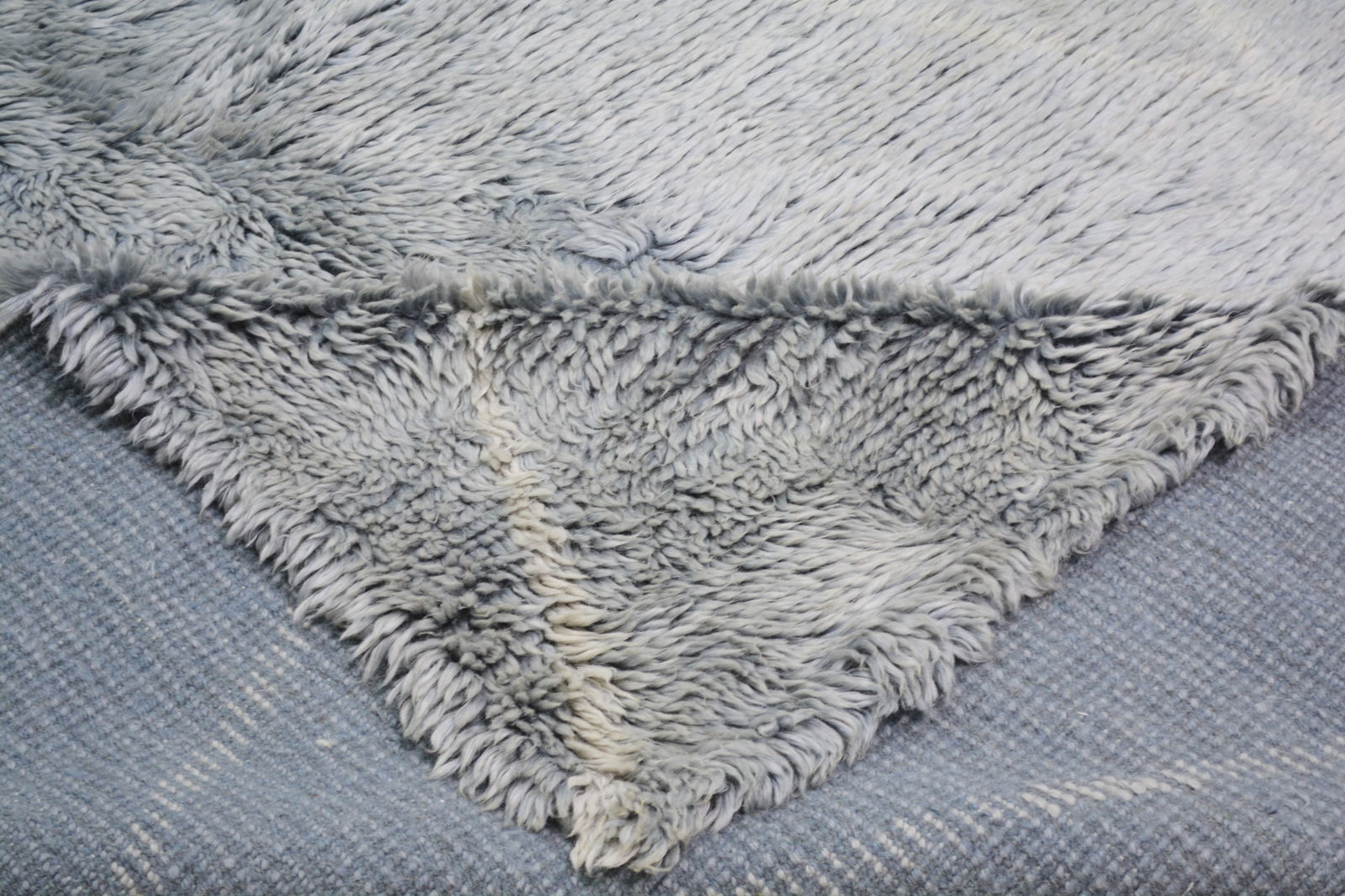 HAND KNOTTED WOOL MOROCCAN RUG - 7