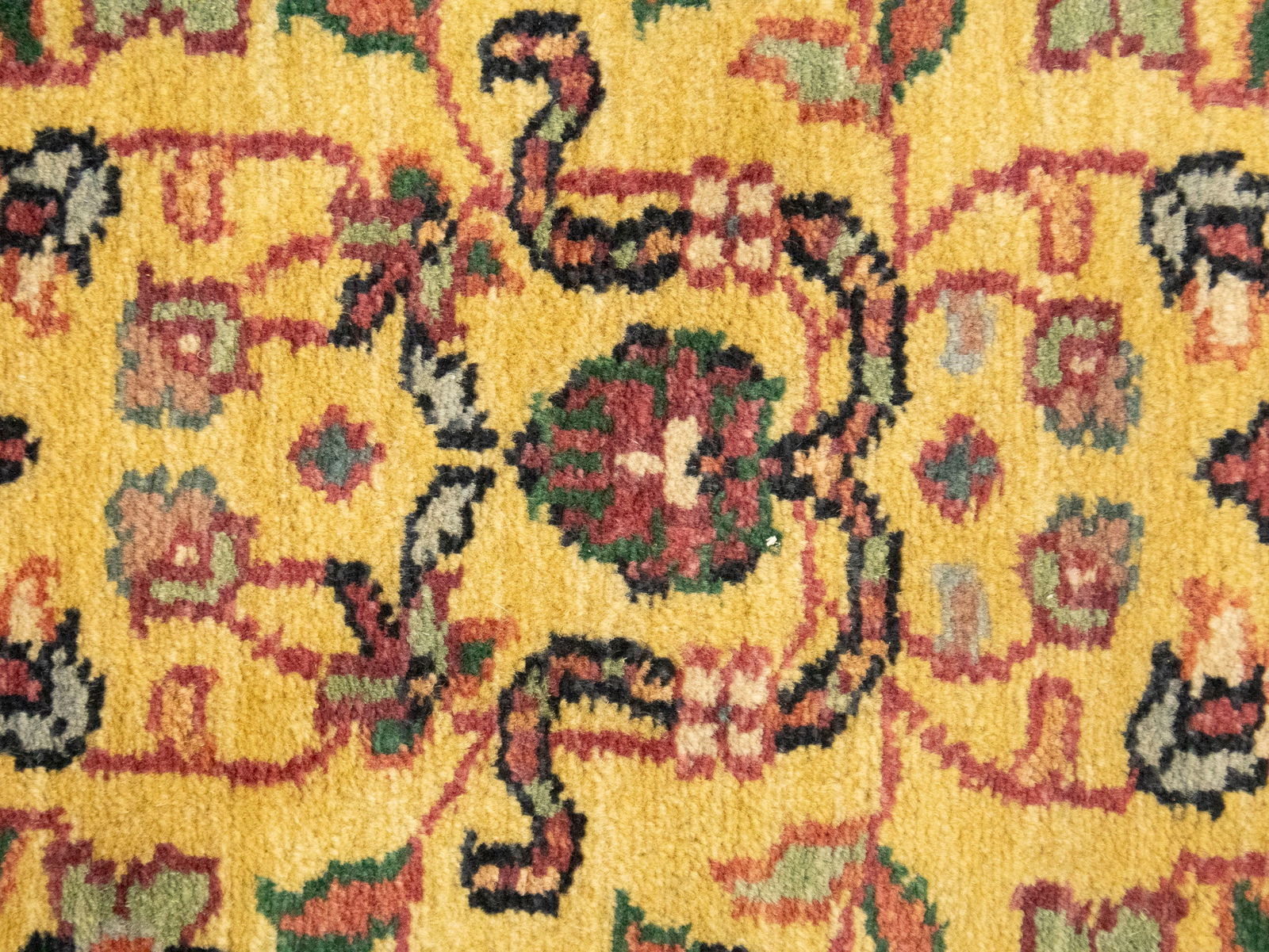 Golden Beige Floral 2'6X12 Oushak Oriental Runner Rug - 11