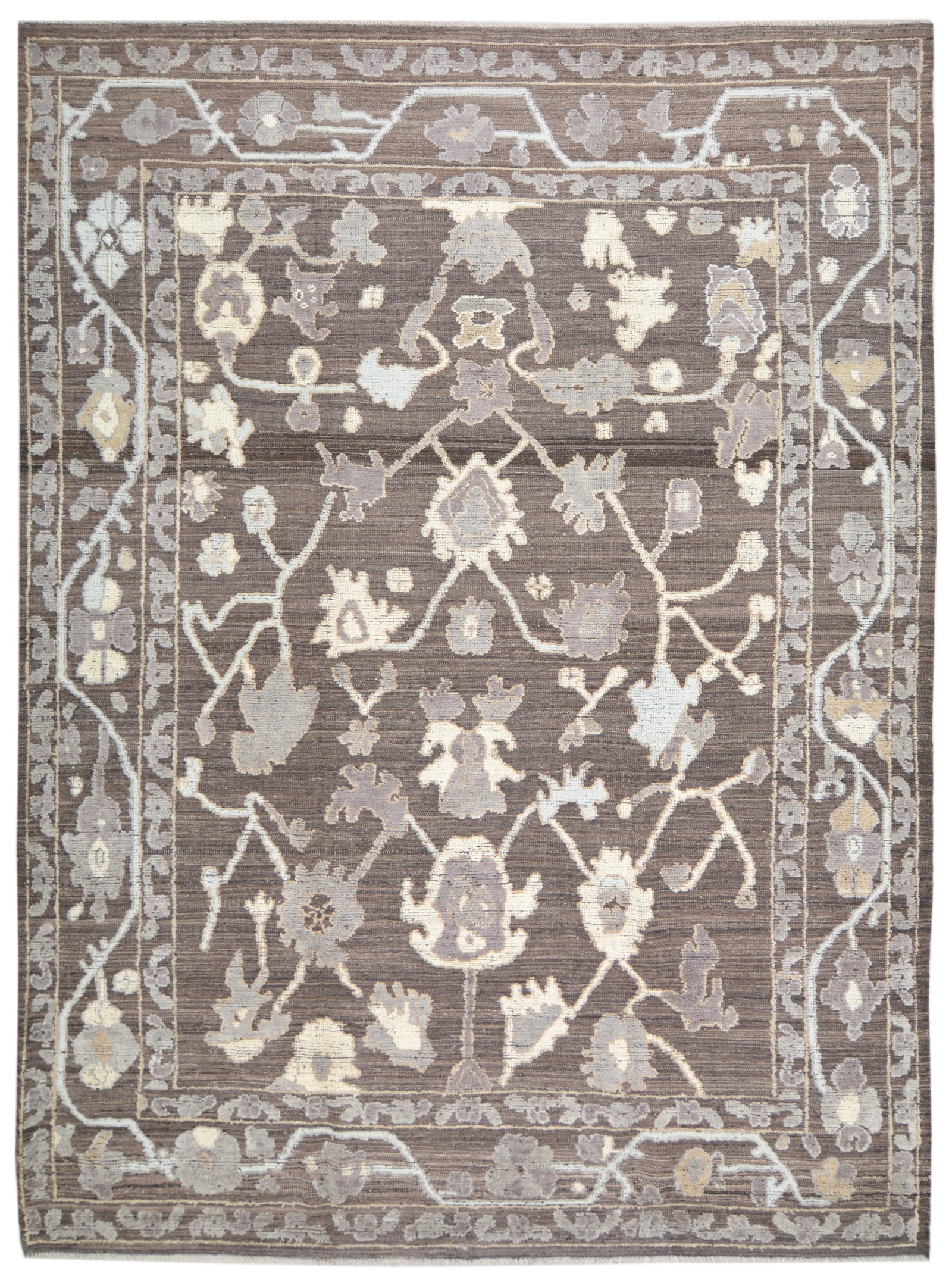 HAND KNOTTED WOOL OUSHAK RUG (1 of 6)