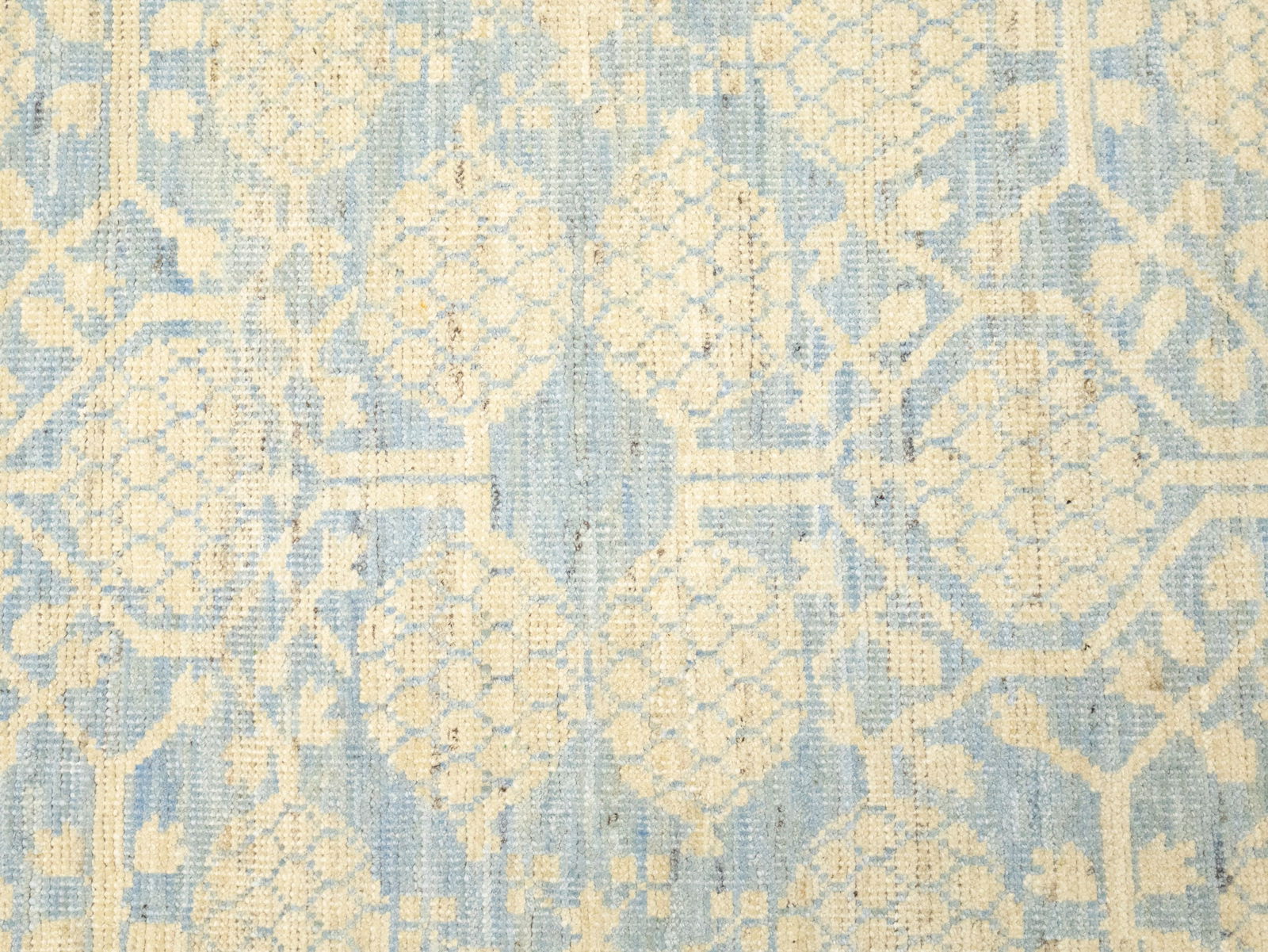 Beige Floral Khotan 4X6 Oushak Oriental Rug - 7