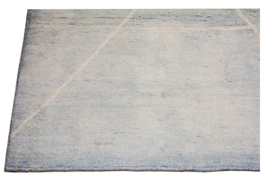 HAND KNOTTED WOOL MOROCCAN RUG - 3
