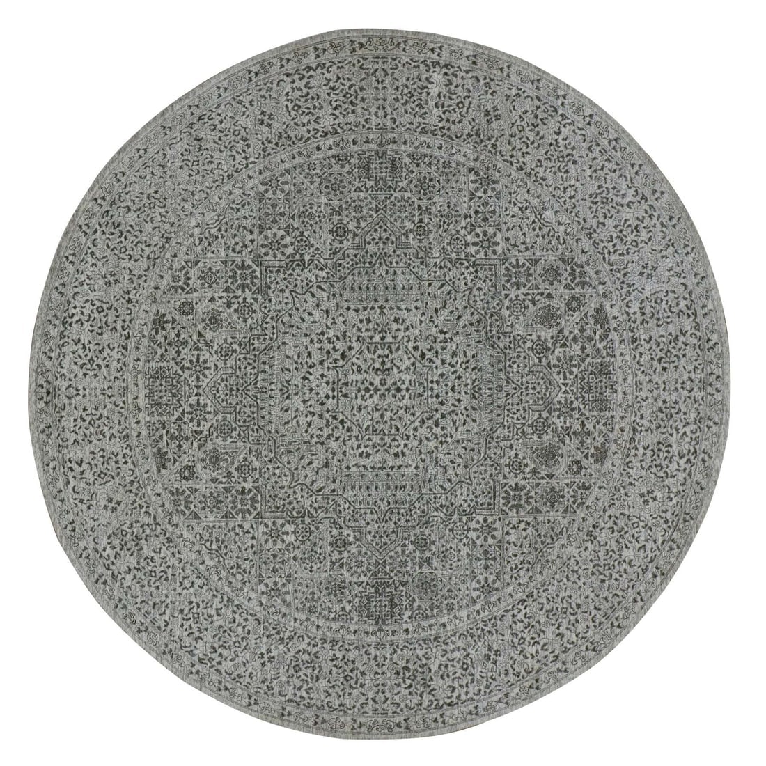Oxford White Hand Knotted Organic Wool Mamluk Dynasty Undyed Round Rug: Title: Oxford White Hand Knotted Organic Wool Mamluk Dynasty Undyed Round RugDescription: This is a truly genuine one-of-a-kind. It has been Knotted for months and months in the centuries-old weaving