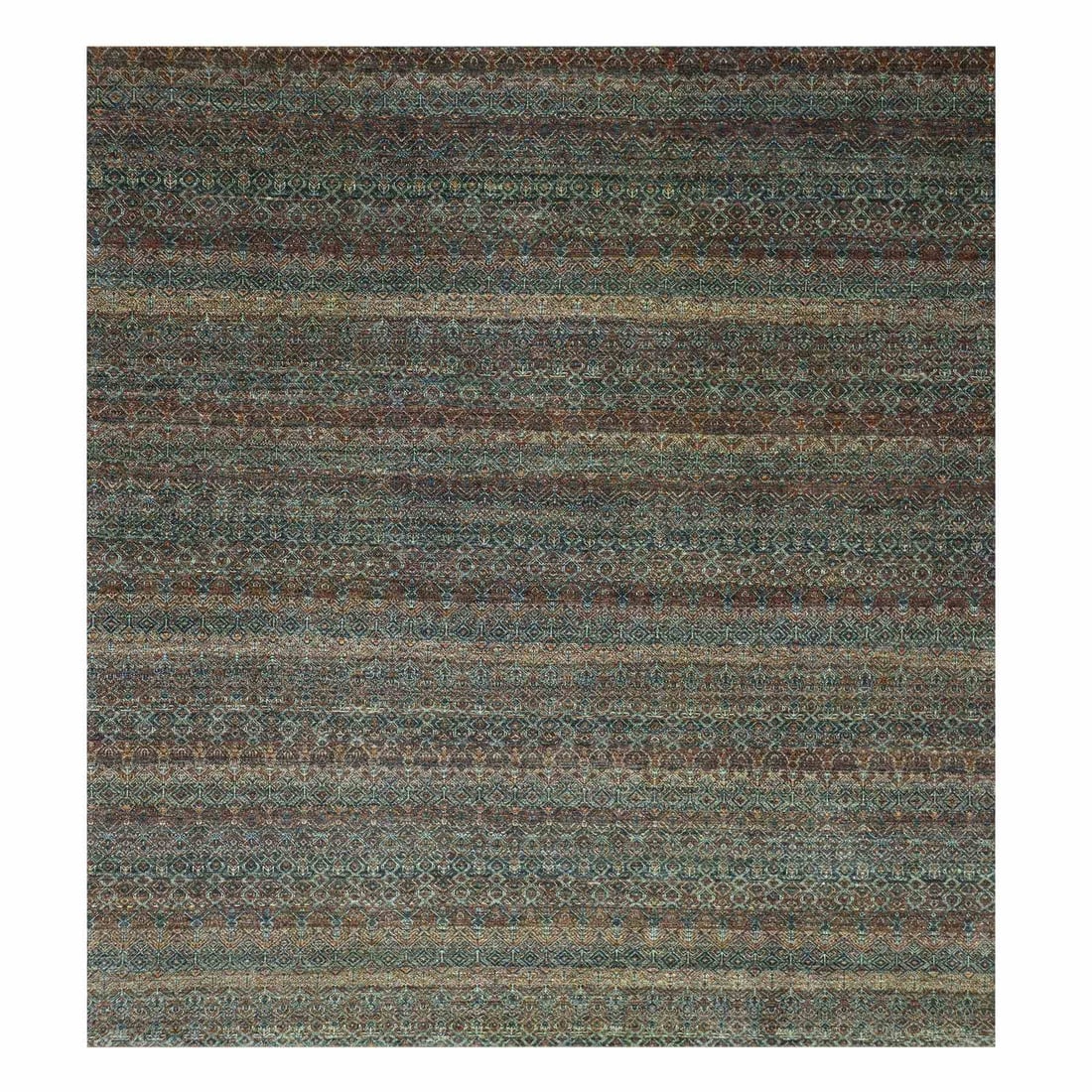 Rust Brown, Kohinoor Herat Design, Wool Hand Knotted XL Square Rug (1 of 11)
