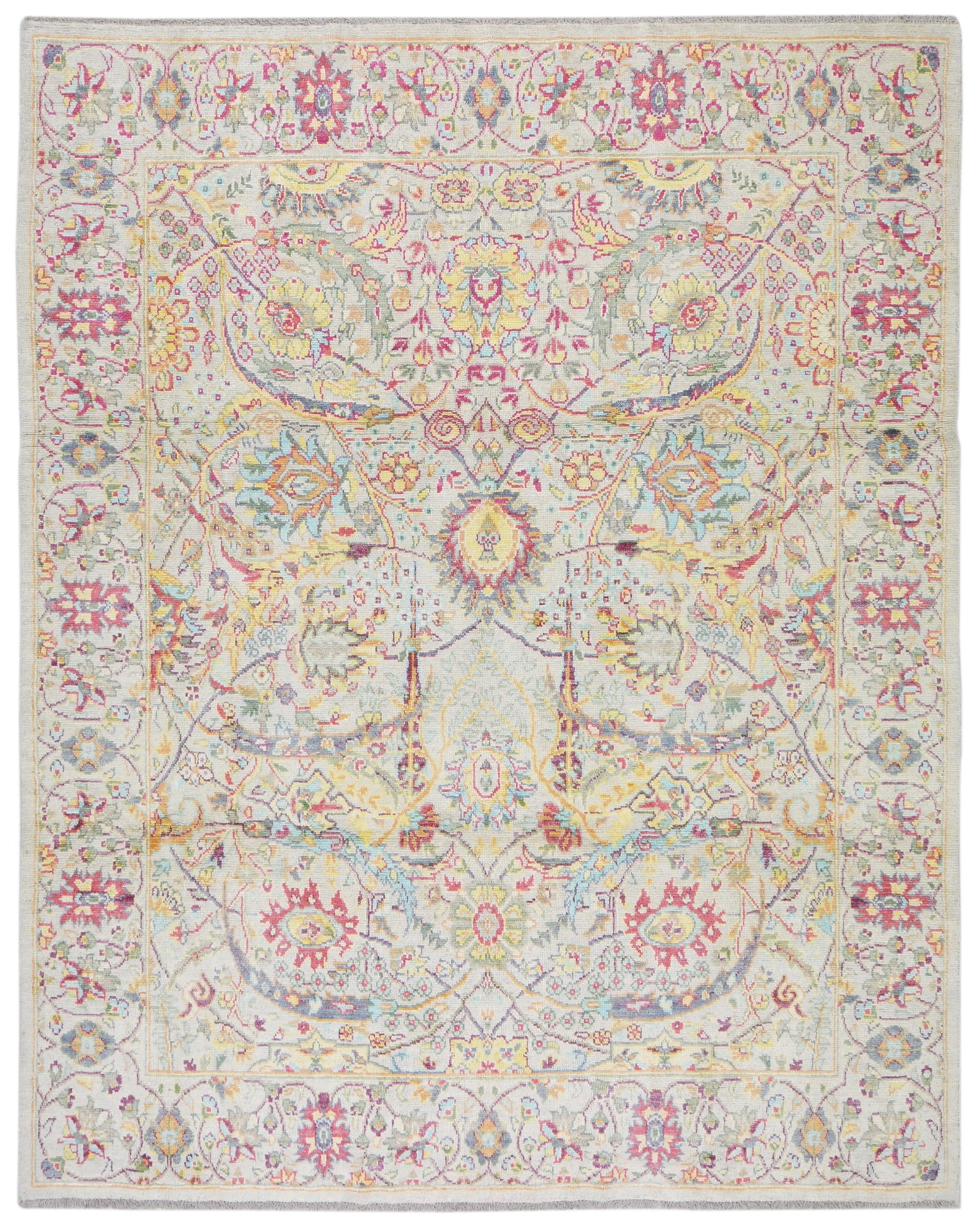 HAND KNOTTED WOOL OUSHAK RUG (1 of 6)