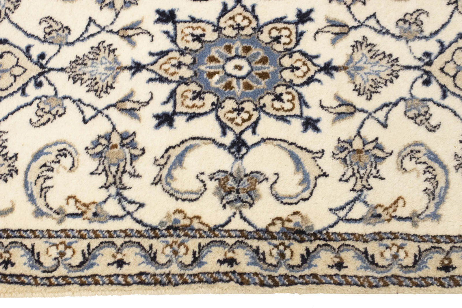 Cream Floral 2'3X4'6 Classic Persian Oriental Rug - 9