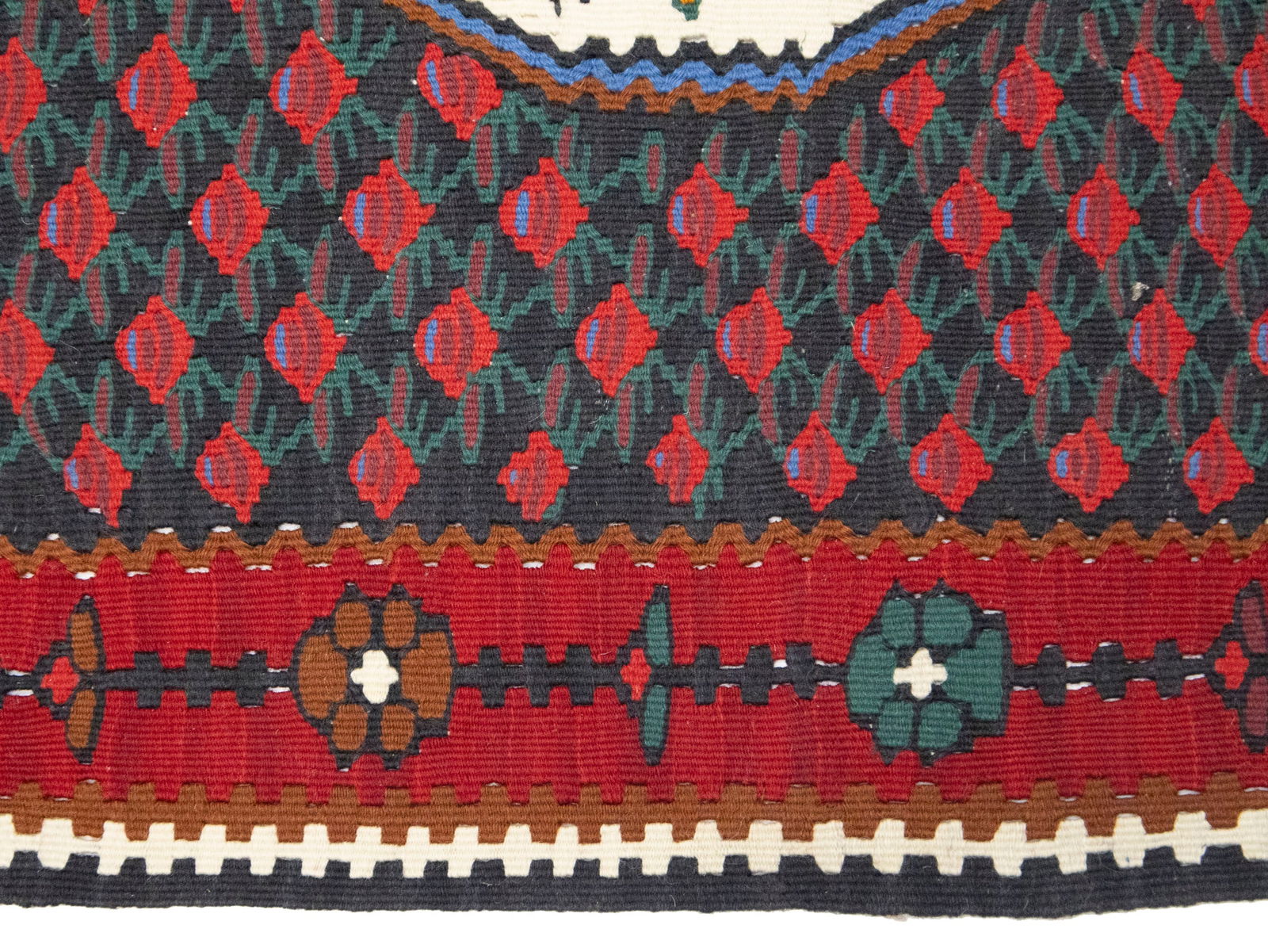 Multicolored Floral Tribal 4X5 Kilim Afghan Oriental Rug - 10