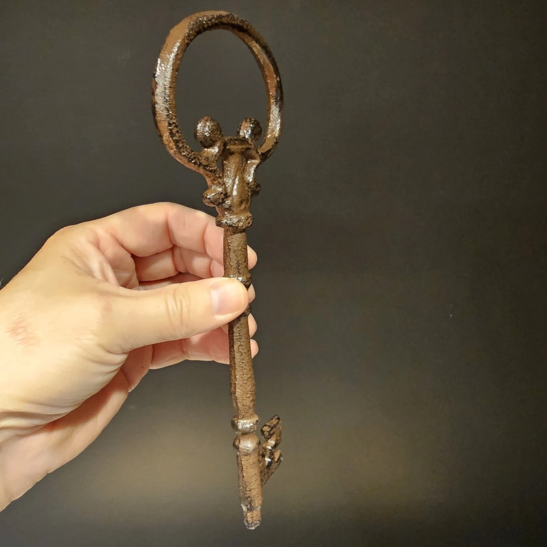 Cast Iron Large Ornate Skeleton Key - 6