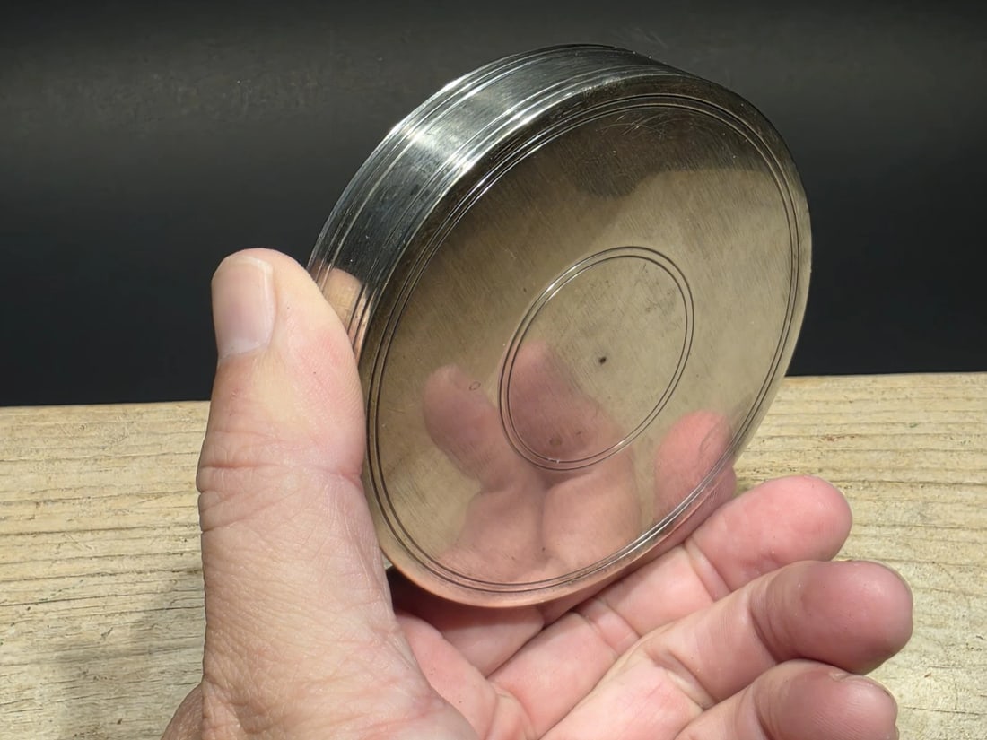 Silver Plated Bronze Sundial Compass - 8