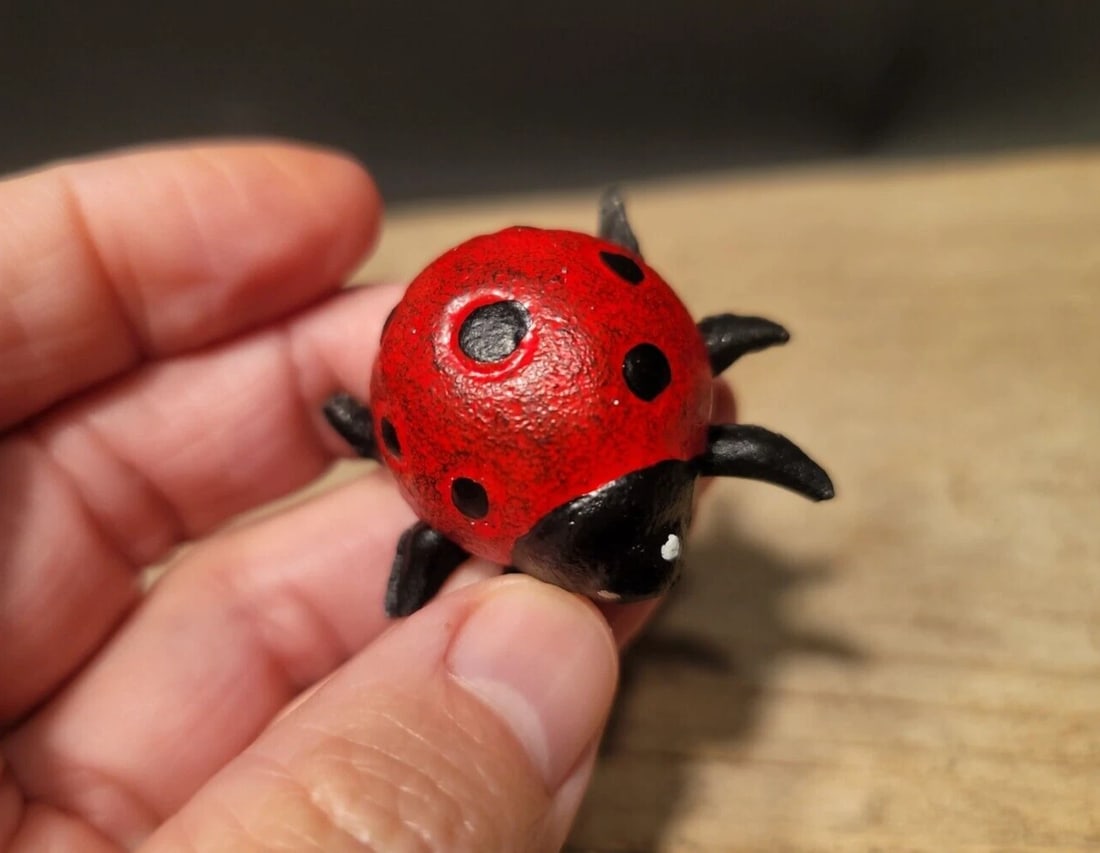 Cast Iron Lady Bug Good Luck - 12