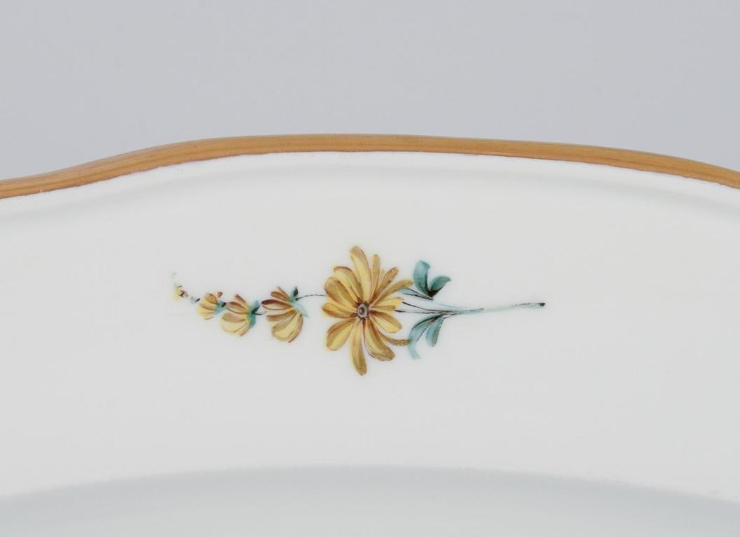 Meissen, Germany, large oval serving platter in porcelain. Approx. 1920s - 4