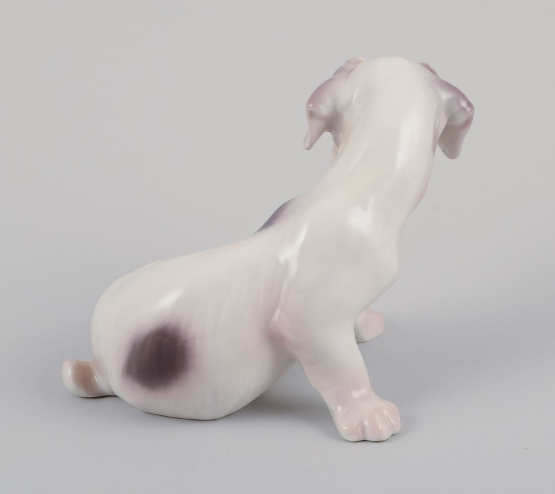 Bing & Grondahl, two porcelain figurines of terriers. 1920s/30s - 5