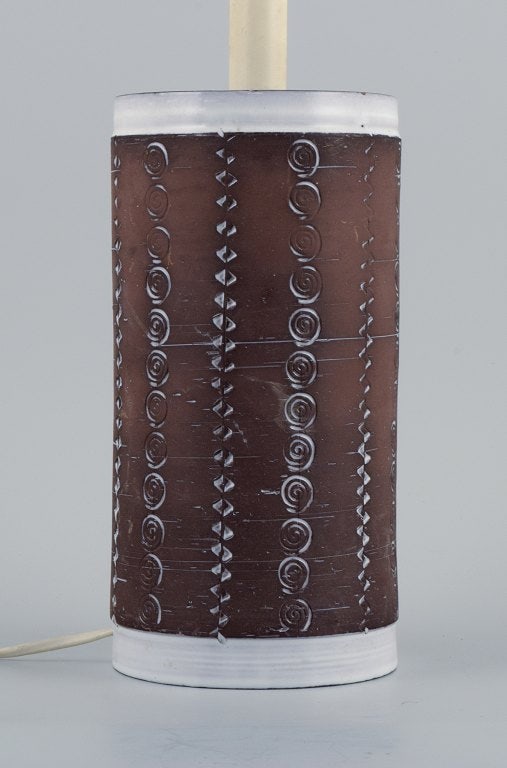 Upsala Ekeby, ceramic table lamp. - 2