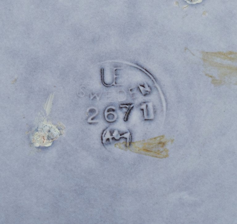 Atterberg for Upsala Ekeby, ceramic dish hand painted with geometric fields. - 4