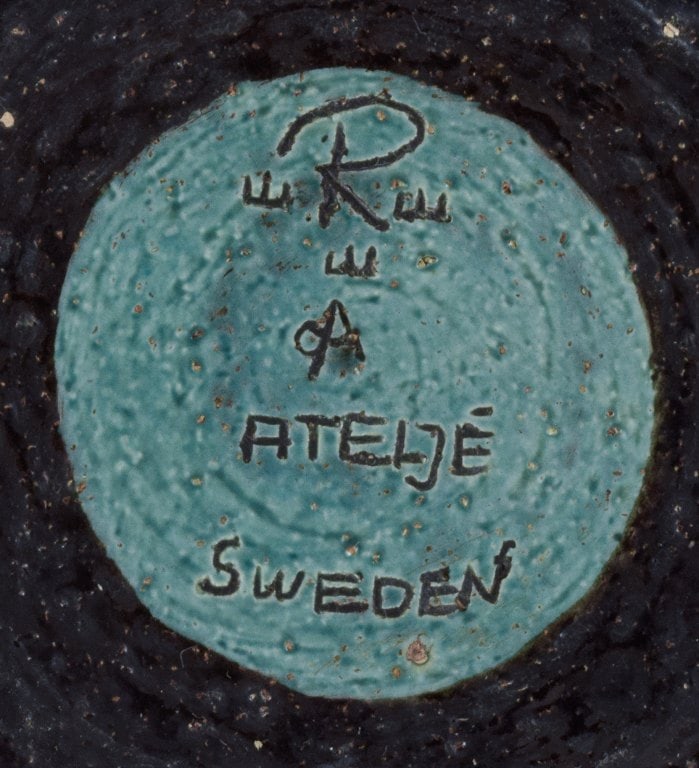 Olle Alberius for Rörstand, Atelje, ceramic vase with geometric pattern. - 5