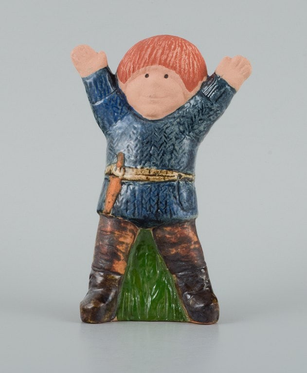 Lisa Larson, Sweden, rare figure (Birk) from Ronja Røverdatter by Astrid Lindgren. (1 of 5)