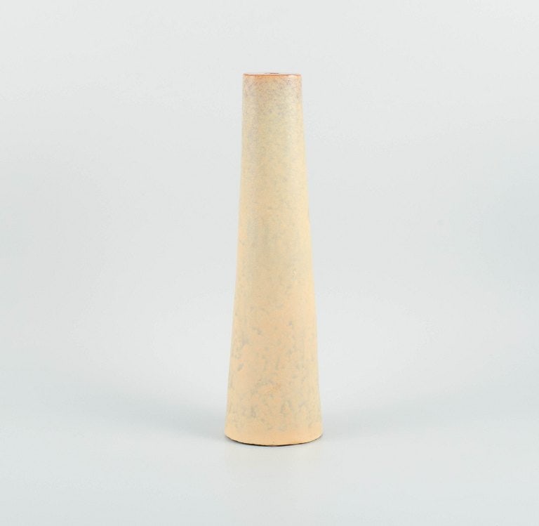 Marcello Fantoni (1915-2011), Italy. Ceramic vase in yellow glaze. 1960s. (1 of 5)