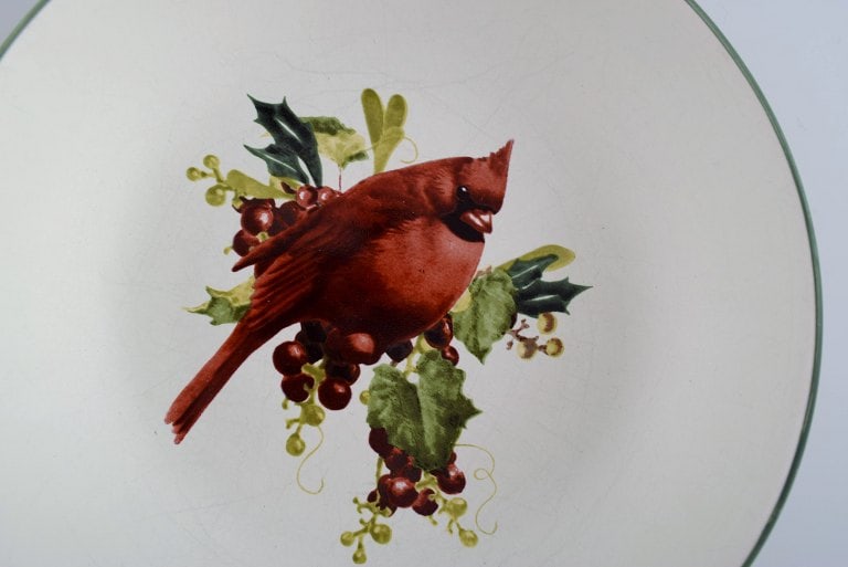 Catherine McClung for Lenox. "Winter greetings everyday". Three bowls / dishes in glazed stoneware - 3