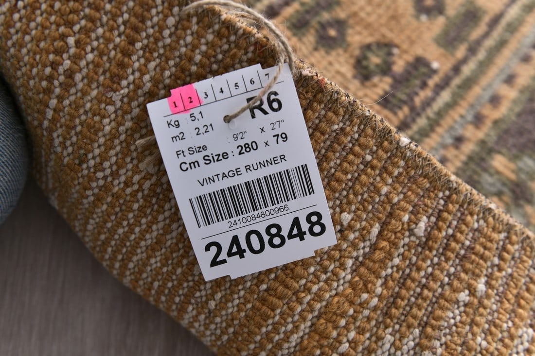 2'7'' x 9'2'' Handmade Vintage Wool Rug - 240848 - 16