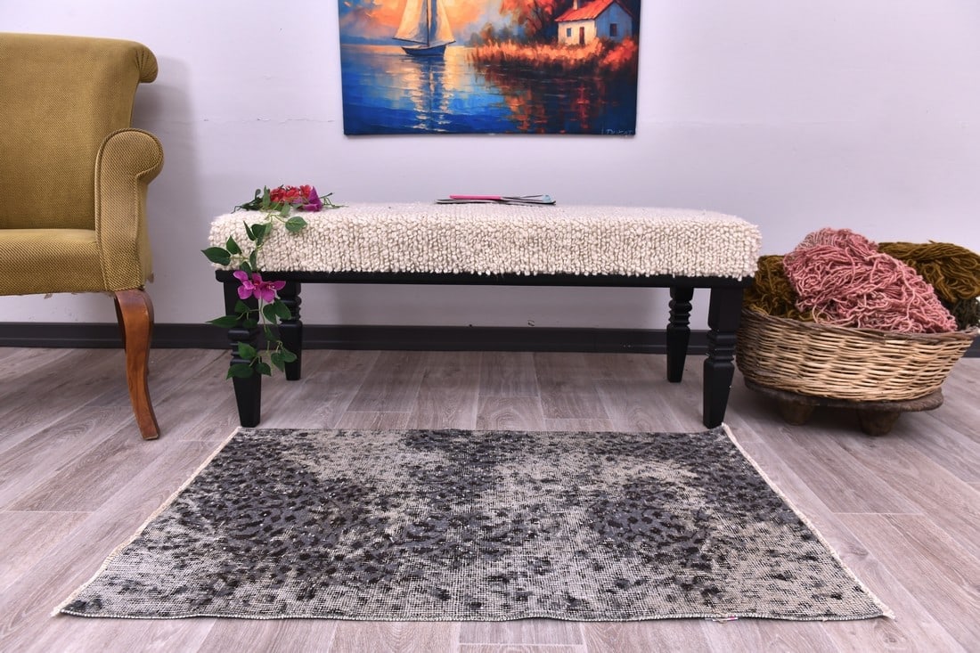 2'3'' x 3'8'' Turkish Vintage Runner Rug - 244481: Title: 2'3'' x 3'8'' Turkish Vintage Runner Rug - 244481 Description:2'3'' x 3'8'' Turkish Vintage Runner Rug - 244481 Origin:Turkiye Date/Period:1960-90 Materials:Wool,Cotton Dimension:2'3''x3'8'' ft