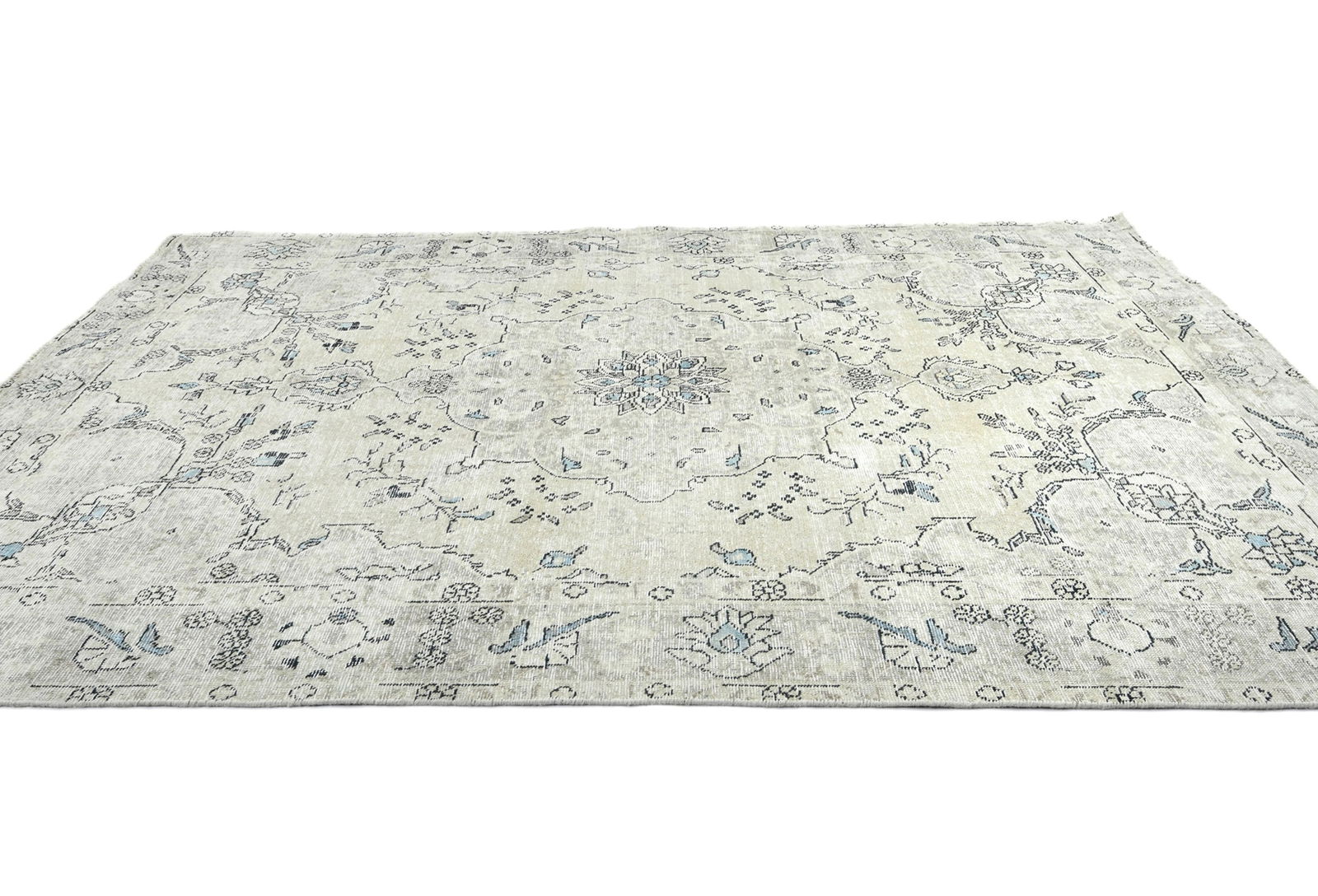 Antique Floral Traditional 6'5X9'2 Distressed Vintage Oriental Rug - 4