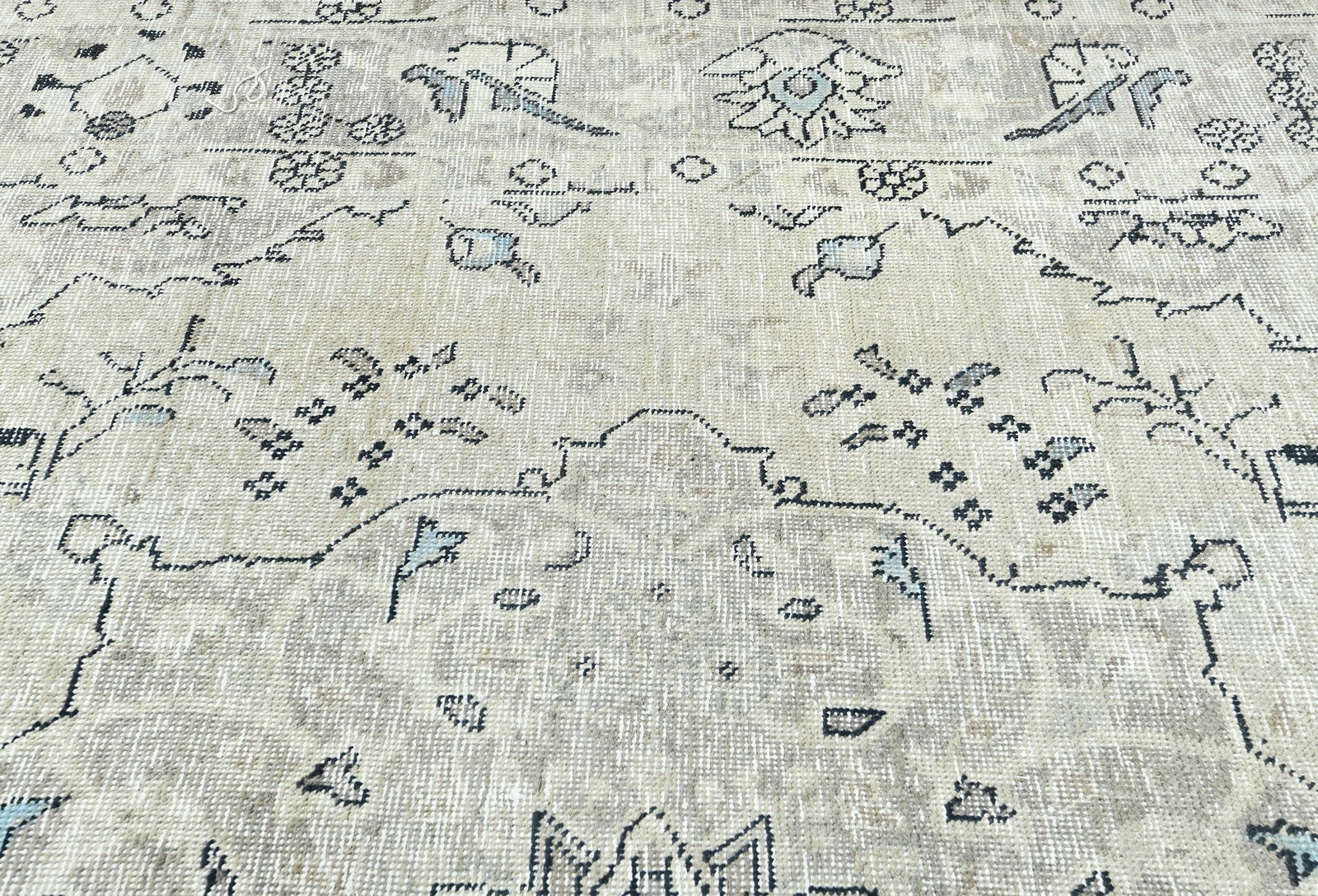 Antique Floral Traditional 6'5X9'2 Distressed Vintage Oriental Rug - 7