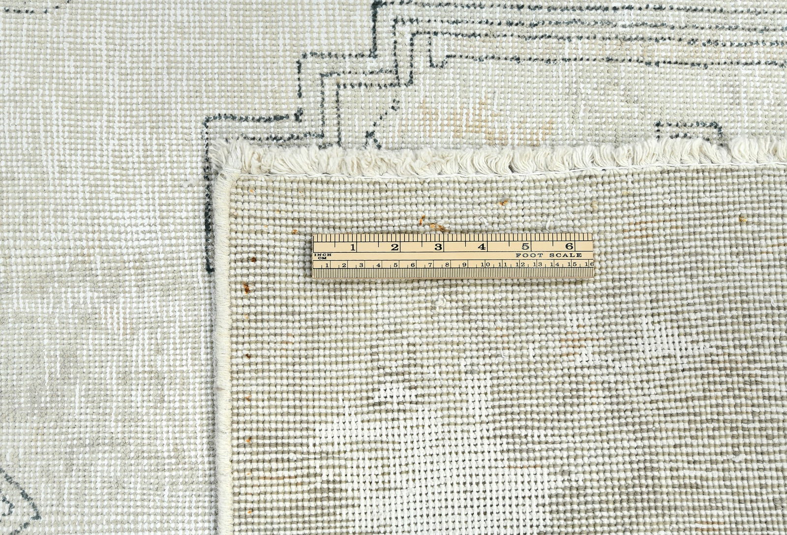 Muted Beige Antique Floral Traditional 6X9 Distressed Vintage Oriental Rug - 11