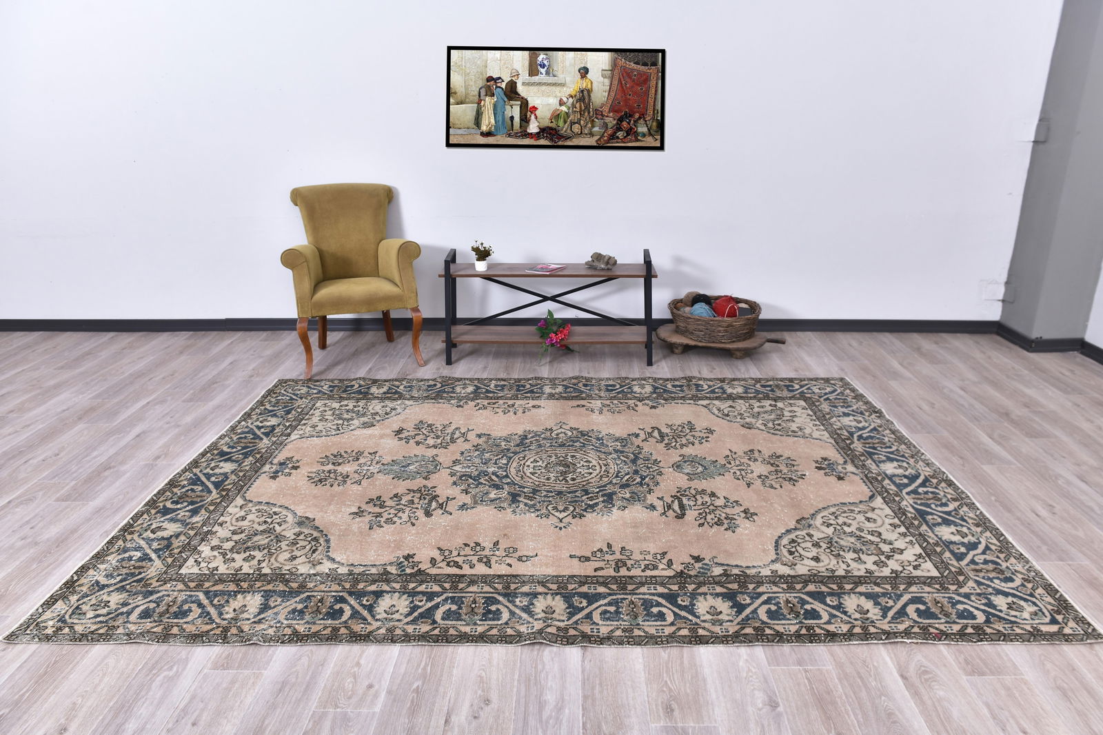 6'11'' x 10'2'' Handmade Vintage Wool Rug - 240850 (1 of 16)