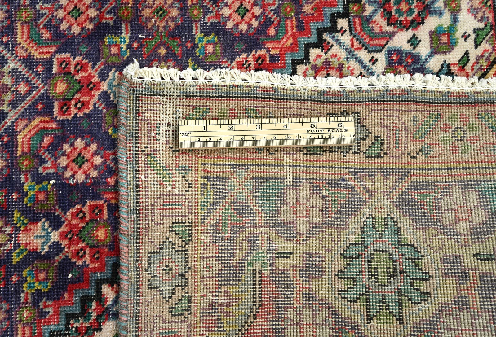 Semi Antique Floral Traditional 6'6X9'3 Distressed Vintage Oriental Rug - 11