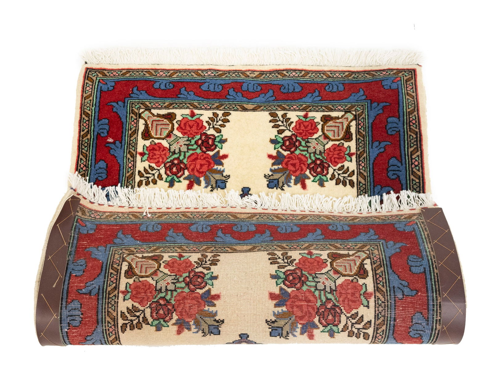 Vintage Cream Floral Tribal 2X3 Bidjar Persian Rug - 11