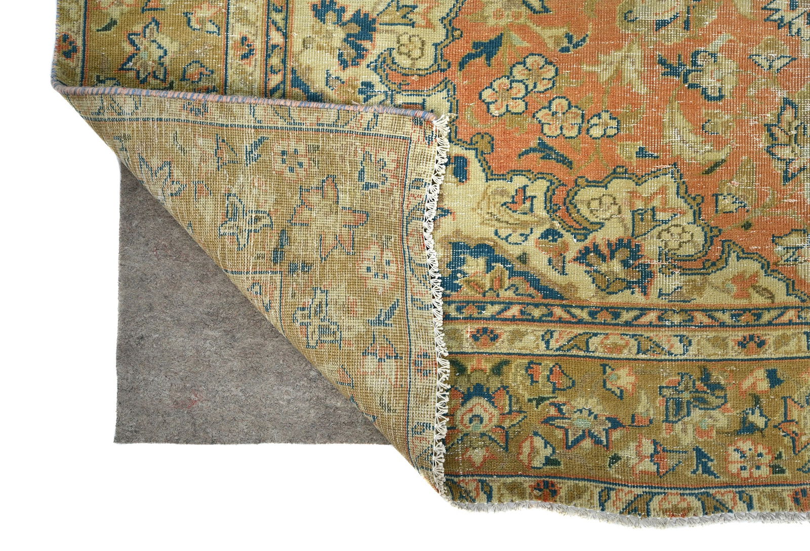 Semi Antique Floral Traditional 6X9 Distressed Vintage Oriental Rug - 12