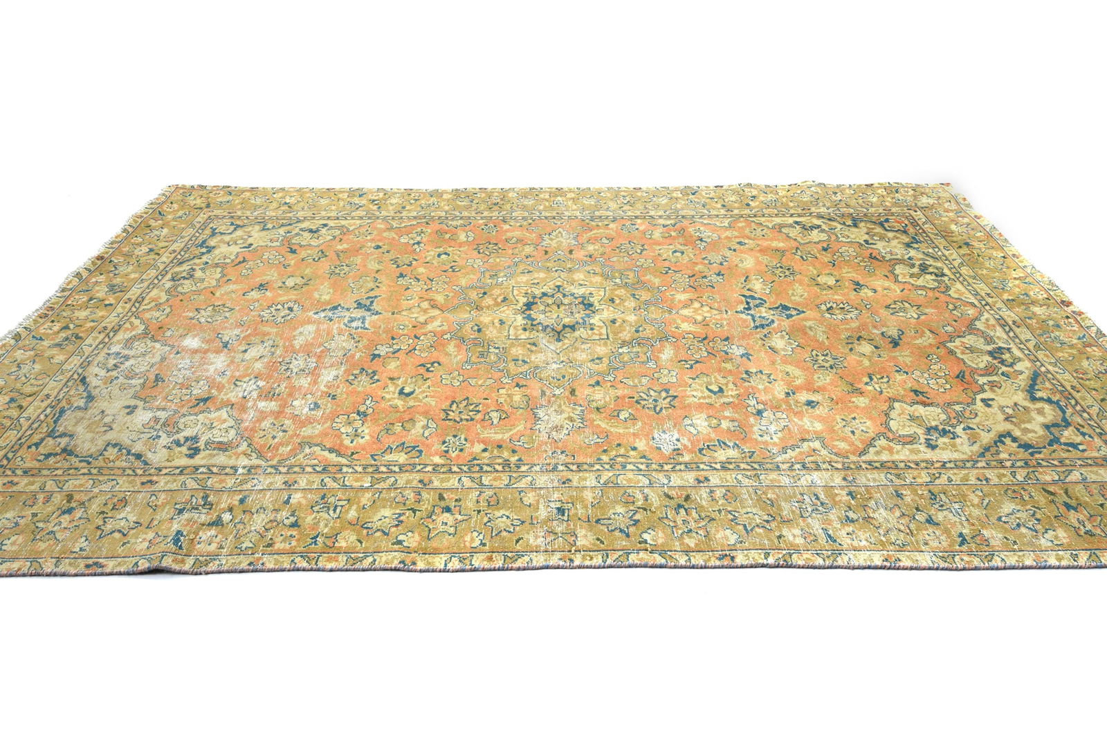 Semi Antique Floral Traditional 6X9 Distressed Vintage Oriental Rug - 4