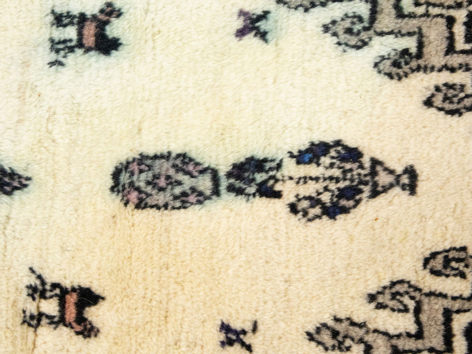 Vintage Cream Pictorial Tribal 2X11 Oriental Runner Rug - 10