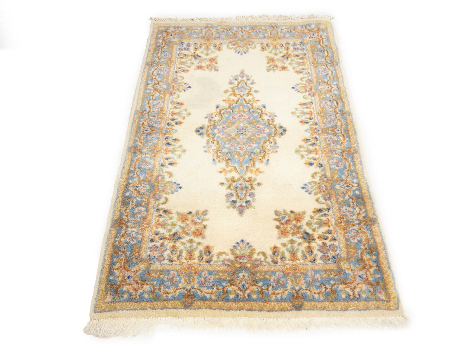 Vintage Traditional Floral 3X5 Kerman Persian Rug - 5